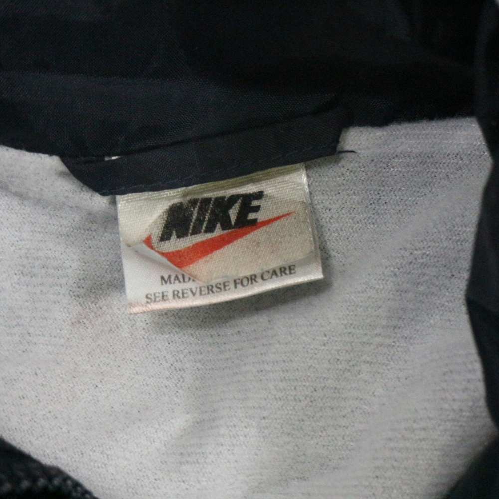 VTG NIKE Navy 'Big Swoosh' Removable Hood Jacket - Picture 5 of 8